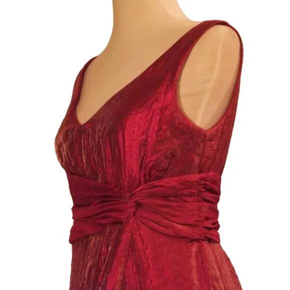 🆕MAX & CLEO (BCBG Max Azria) Bubble Hem Shimmer Metallic Pink Dress 6 - Picture 9 of 11